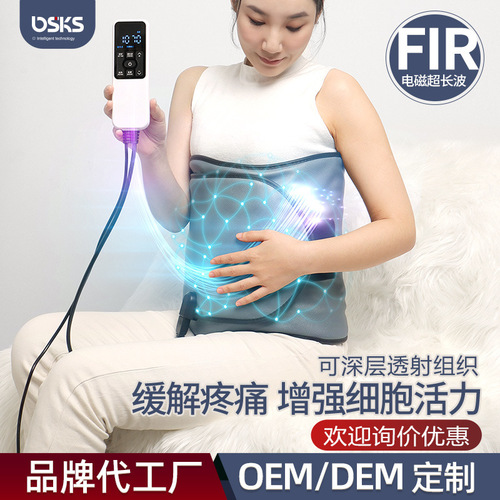Massage belt far infrared abdominal massager hot compress with magnetic slimming fat removal machine red light therapy heating belt