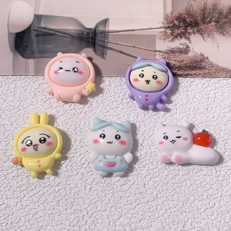 Nuevos dibujos animados Ji Kawaddi accesorios de resina crema pegamento para el cabello clip para el cabello caso de teléfono móvil colgante botón de zapatos muñeca