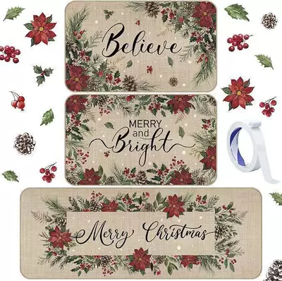 long strip dustproof decorative floor mat | Avtomobil döşəmə paspasları - christmas-15-4060cm-short-style-on-top-crystal-velvet