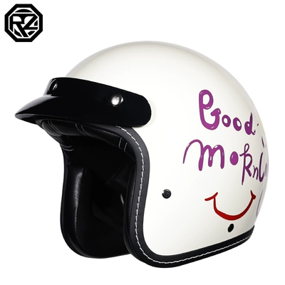 Motosiklet dəbilqələri — equipped with Bluetooth - m-ivory-white-morning