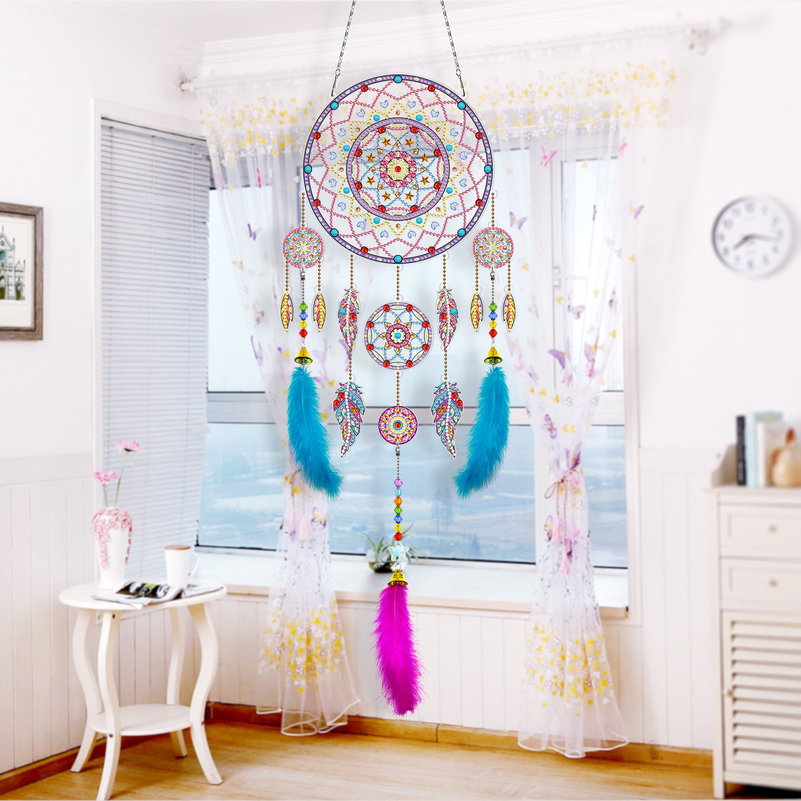 Diamante pintura perimetral DIY Dreamcatcher 5D pintura de diamante artesanía sala de estar pintura decoración de perforación bordado se puede distribuir