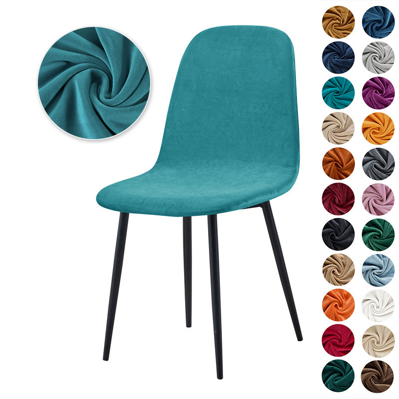 Funda para Silla de Comedor Semicircular de Terciopelo de Zorro Plateado, Transpirable, Antipolvo, para Hogar y Hotel image 13