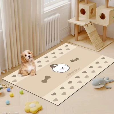 Avtomobil döşəmə paspasları | No-Wash Dirt-Resistant Wipeable Dining Mat for - candy-puppy-4060cm-35mm-wipe-clean