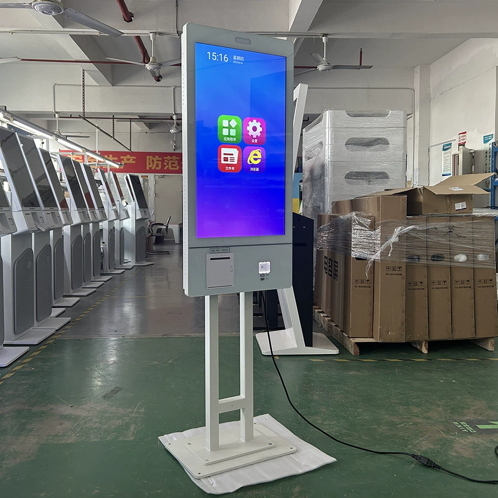 32inch H-образный вертикальный настенный сенсорный универсальный аппарат самообслуживания с сенсорным экраном, машина для вызова очереди запросов, машина самообслуживания