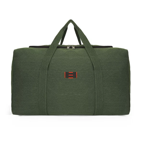 Canvas Duffel Bag Large Capacity Storage Bag Camping Luggage Bag Portable Work Travel Bag Breathable and Wear-Resistant