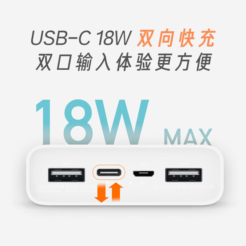 米家充电宝20000mAh礼品可印logo超大容量18W双向快充移动电源|undefined