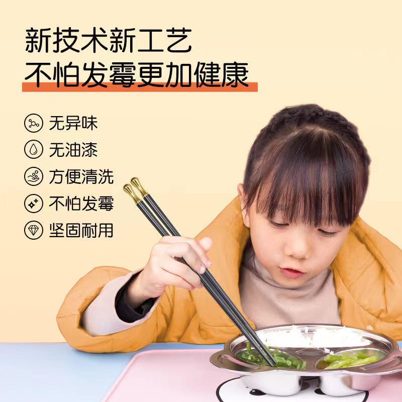 Nueva aleación palillos no-moho de alta gama familia del hogar Anti-mildew una persona palillos traje de familia rápido al por mayor