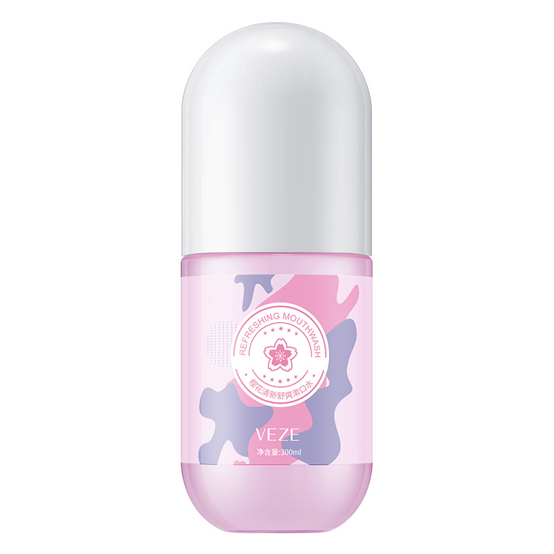 Fanzhen melocotón fresco refrescante enjuague bucal limpio Cuidado Oral goma aliento fresco enjuague bucal embotellada portátil