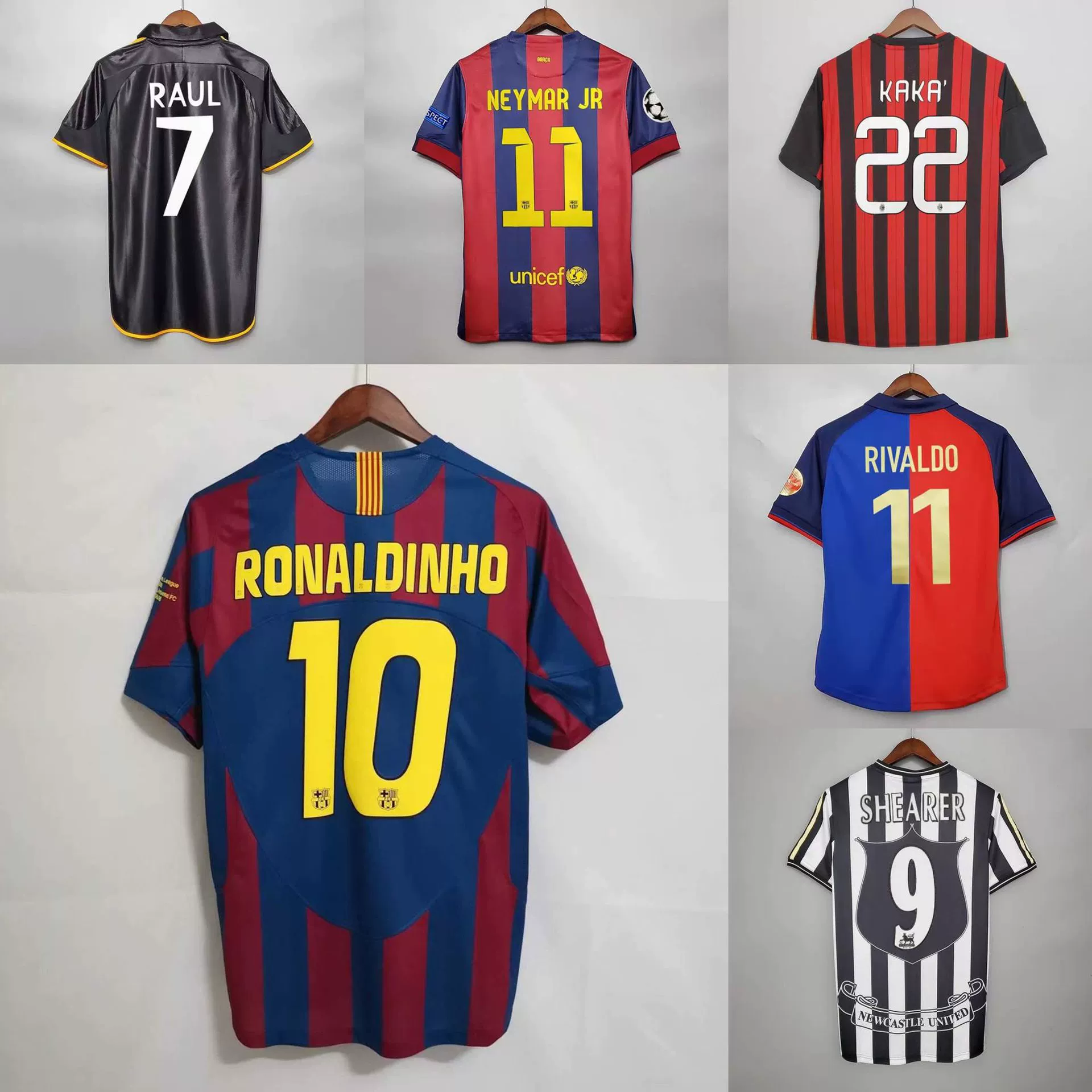 Ретро классическая звезда Printer Club AC Барселона ПСЖ Ньюкасл C Ромерсизене Бекхэм
