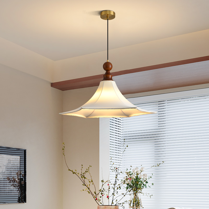 Lámpara del comedor estilo medieval francés lámpara de estudio sala de estar retro bar dormitorio comedor tienda lámpara de tela doméstica