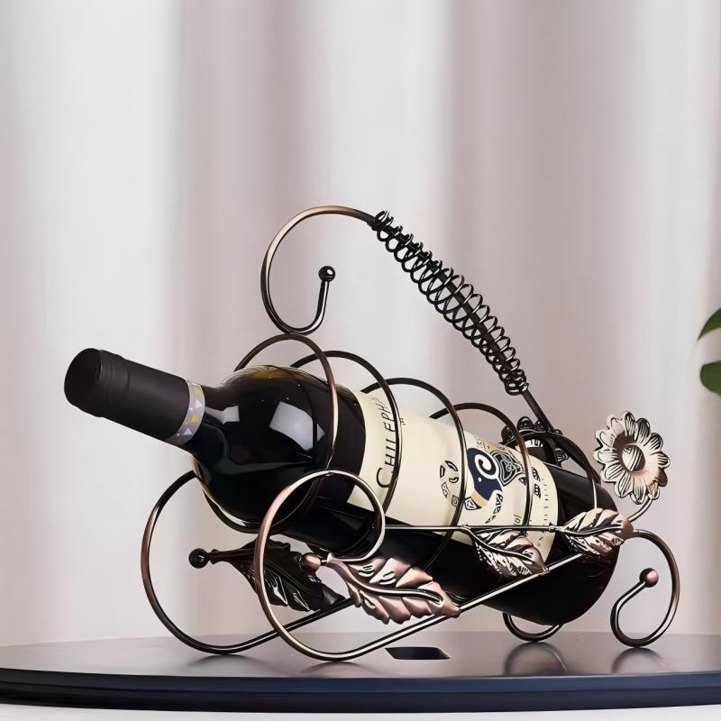 家用红酒杯架酒柜红酒架摆件葡萄酒装饰轻奢高档经典倒挂酒瓶架子