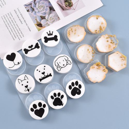 Poppy diy glue mold mobile phone air bag holder mold pet bone irregular listing silicone mold