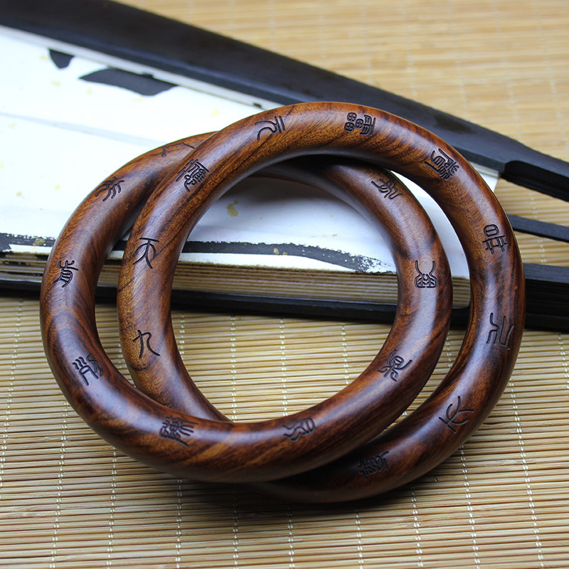 Natural Lightning-Struck Jujube Wood Zhang Zhishun Nine-Character Mantra Cross Scripture Yin and Yang Bracelet Handle Piece Pure Handmade Natural Lightning-Struck Jujube Wood Zhang Zhishun Nine-Character Mantra Cross Scripture Yin and Yang Bracelet Handle Piece Pure Handmade