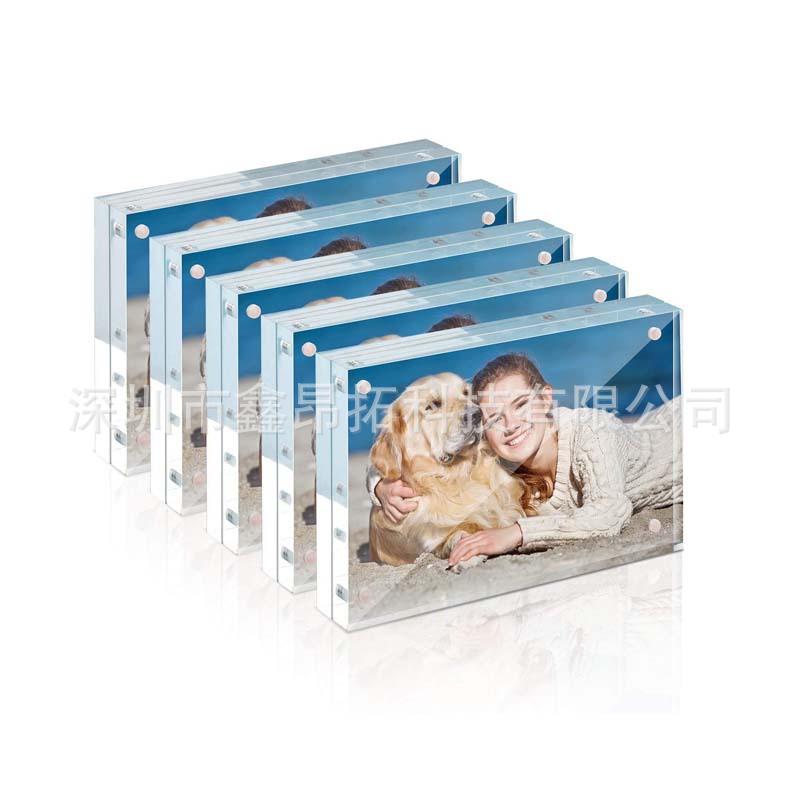 Acrylic magnetic double-sided table photo frame