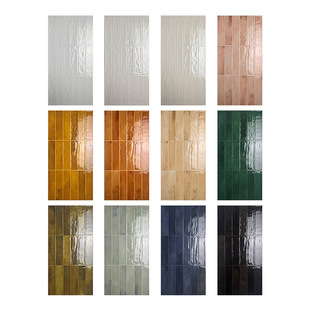 French Retro Handmade Brick Kitchen Concave and Convex Pearl Brick Wall Tile Bathroom Balcony Background Wall Tile 400800