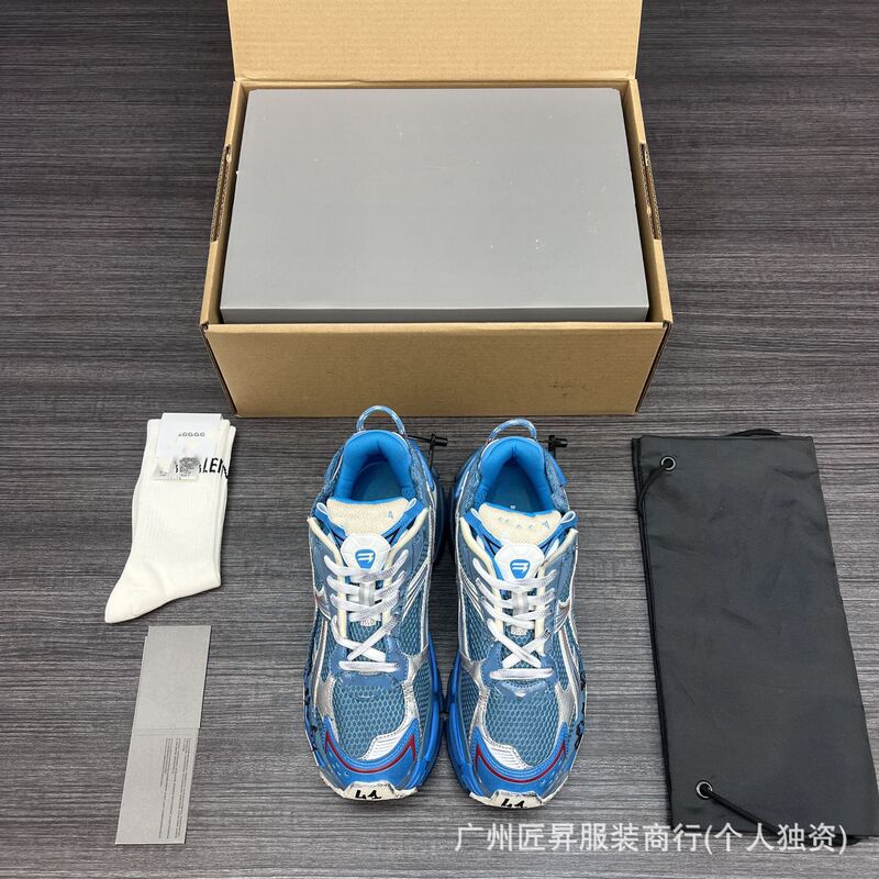 跨境专供毒家现货25ss纯原版本巴黎B家涂鸦做旧休闲运动鞋|undefined