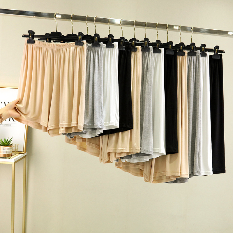 Modal Safety Culottes Summer Thin Anti-running Outer Wear Large Size Bottoming Shorts Loose High Waist Home Pajama Pants
