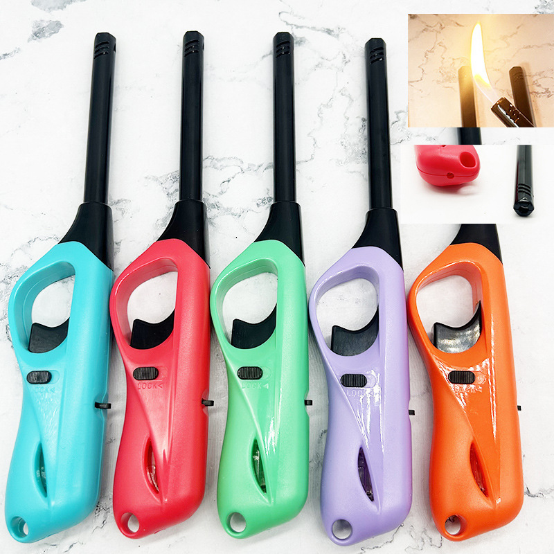 Outdoor barbecue open-flame direct-tube igniter, restaurant kitchen household lighter, gas stove extended ignition gun