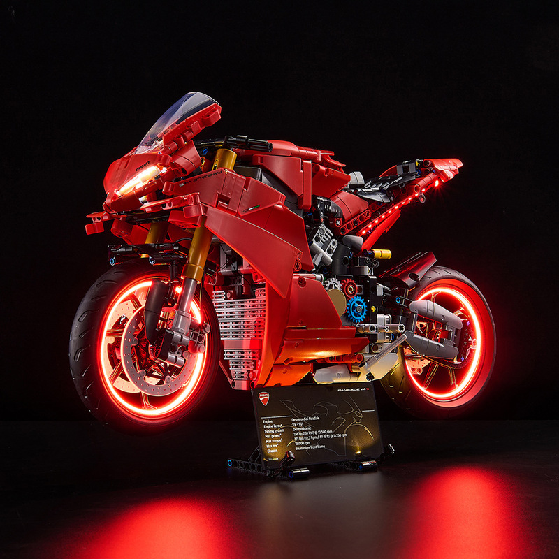 Ky Can Be Evenly Applied to Lego 42202 Ducati Panigalev4S Motorcycle Led Building Block Lighting