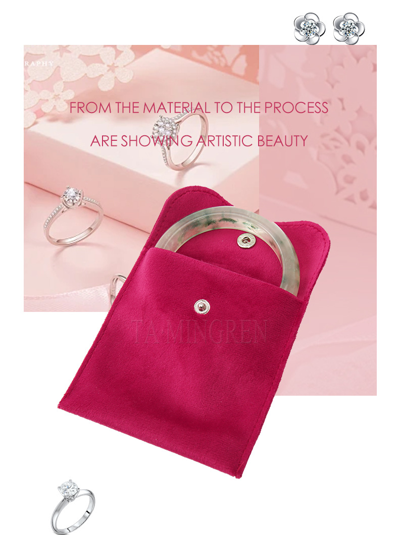 Storage Bag Storage & Cleaning Velvet Cloth Solid Color Jewelry Packaging Bags