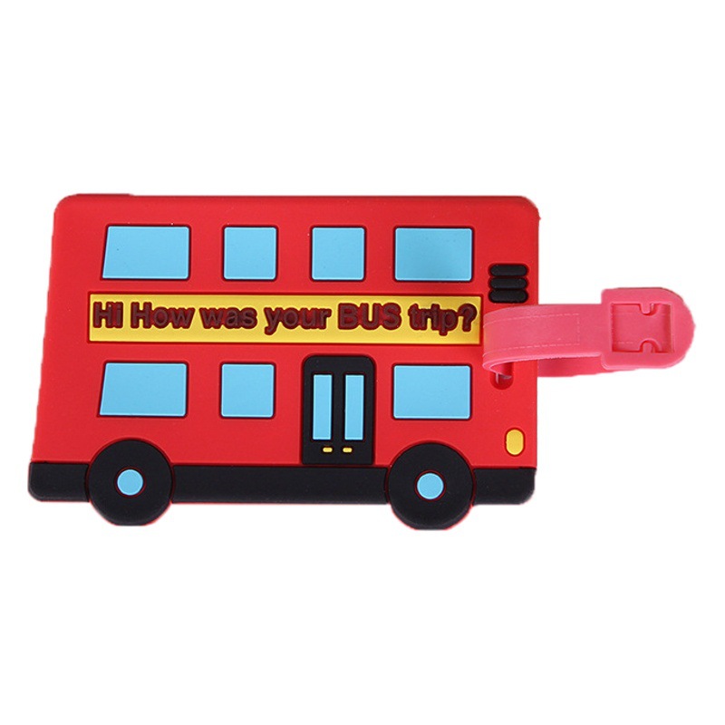 Creative cartoon soft rubber luggage tag card cover silicone boarding luggage tag pvc luggage tag