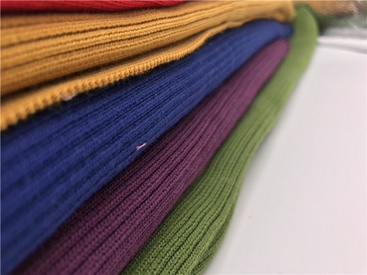 厂家直供21支棉2X2拉架高配棉螺纹布料罗纹全涤罗纹面料