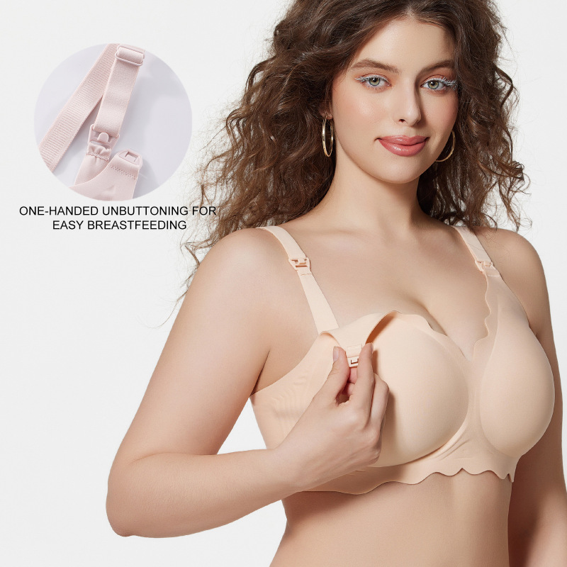 Amazon越境人気ノンワイヤー授乳ブラヨーロッパとアメリカバージョン大きいサイズ快適な外国貿易マタニティシームレス下着|undefined