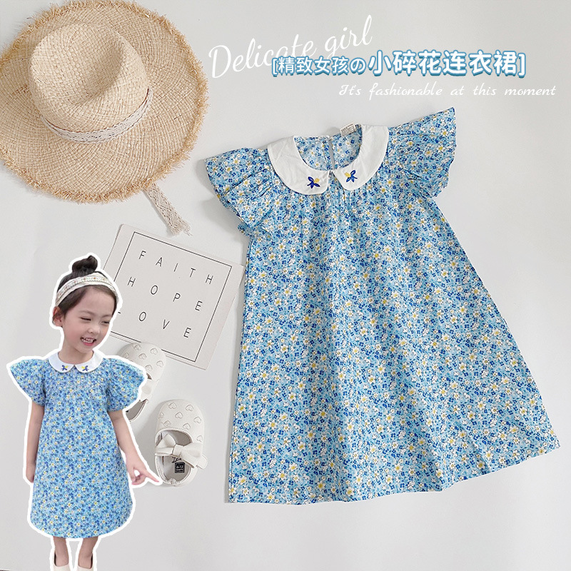 Children's doll collar lace embroidery dress