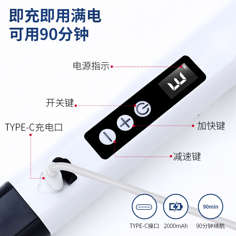 Doméstico cepillo de limpieza de baño telescópico de mano rotatorio multifuncional cepillo inalámbrico de mano resistente al agua cepillo de limpieza eléctrica