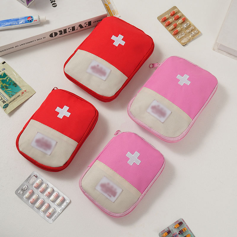 家用便携药包牛津布大容量折叠医疗箱手提多用途急救包药品收纳袋|undefined