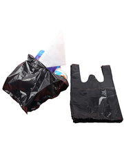 K9HX Wholesale Small Trash Bags Pet Cat Litter Bags Thick Mini Small Size Cat Sand Car Backpack Style Handheld Black