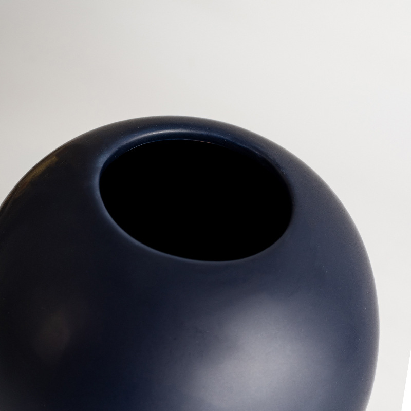 Jarrón de cerámica de estilo hogareño de venta caliente de porcelana de Amazon, jarrón blanco y negro, arreglo floral para la sala de estar, decoración del hogar