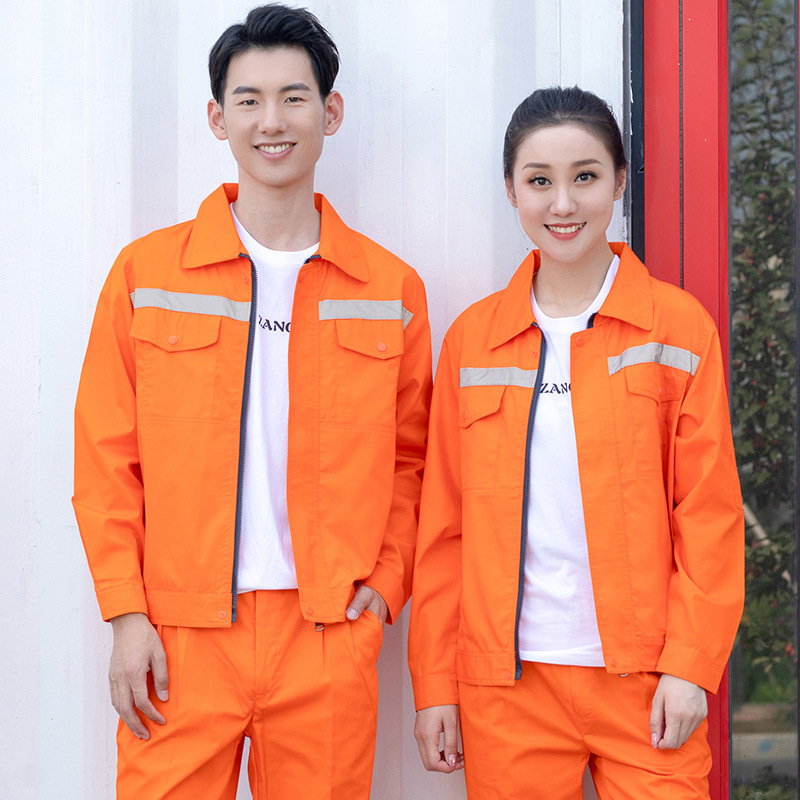 Set de ropa de trabajo de verano delgada manga larga tira reflectante resistente al desgaste sitio de construcción sanitario trabajo ropa de trabajo personalizada
