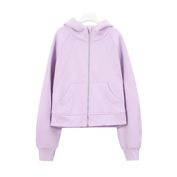 Dark purple loose full pull sweatshirt