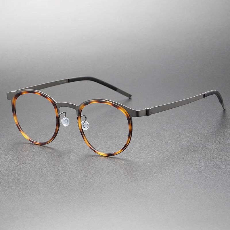 Linde Same-style Screwless Ultra-light Titanium Frame Glasses Frame Myopia Glasses Men's Full Frame Business Glasses Frame LB9704 Linde Same-style Screwless Ultra-light Titanium Frame Glasses Frame Myopia Glasses Men's Full Frame Business Glasses Frame LB9704