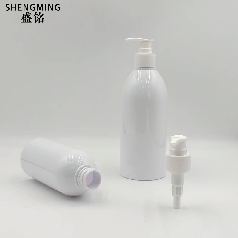 300ML500ML ホワイトローションボトルシャワージェル空ボトル PET ボディローションボトルプレスシャンプーボトル|undefined