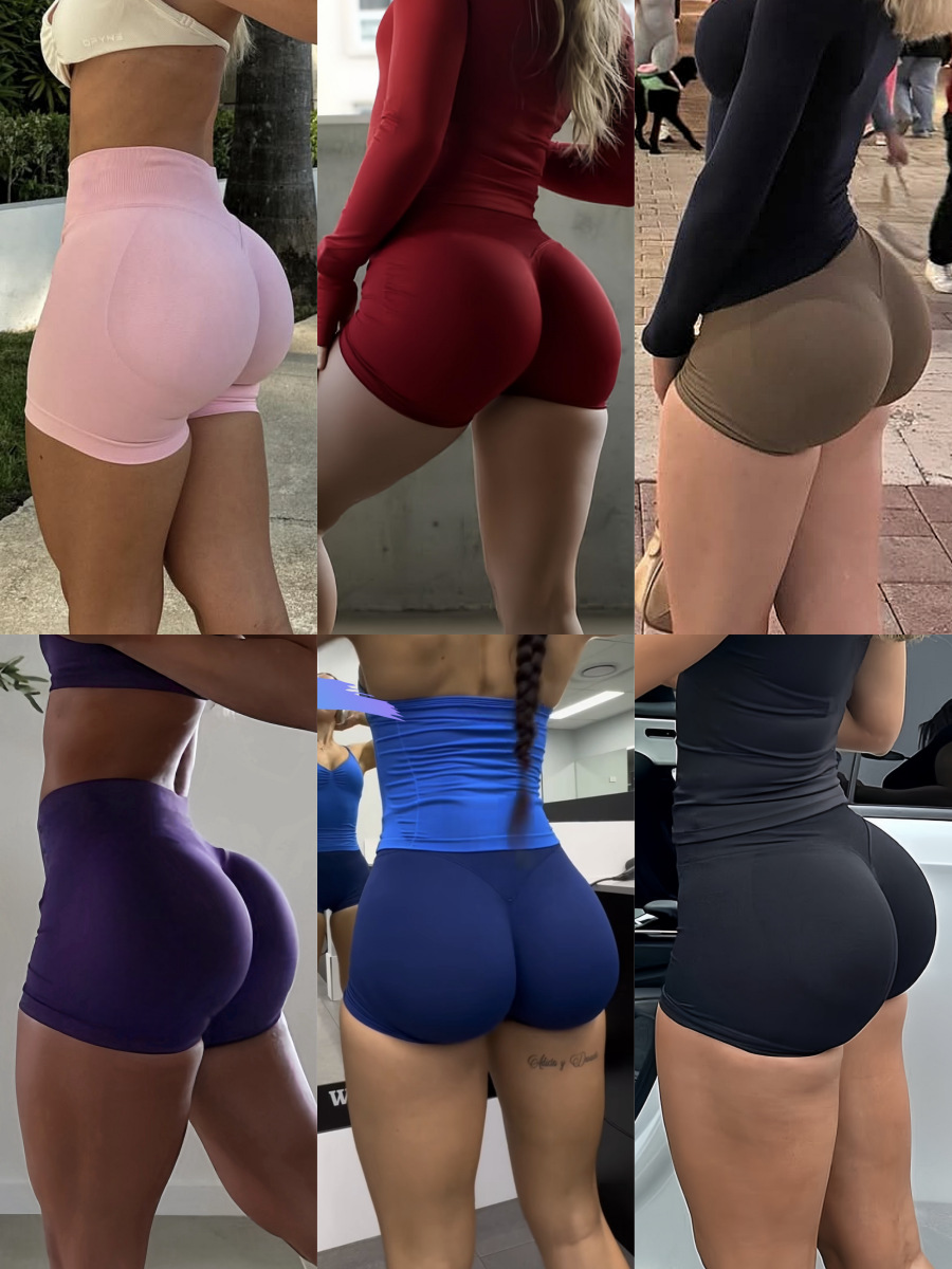 クロスボーダーdyfシームレスフィットネスヨガショートパンツ女性三分丈パンツハイウエストピーチヒップアップタイトなスピードドライスポーツランニング