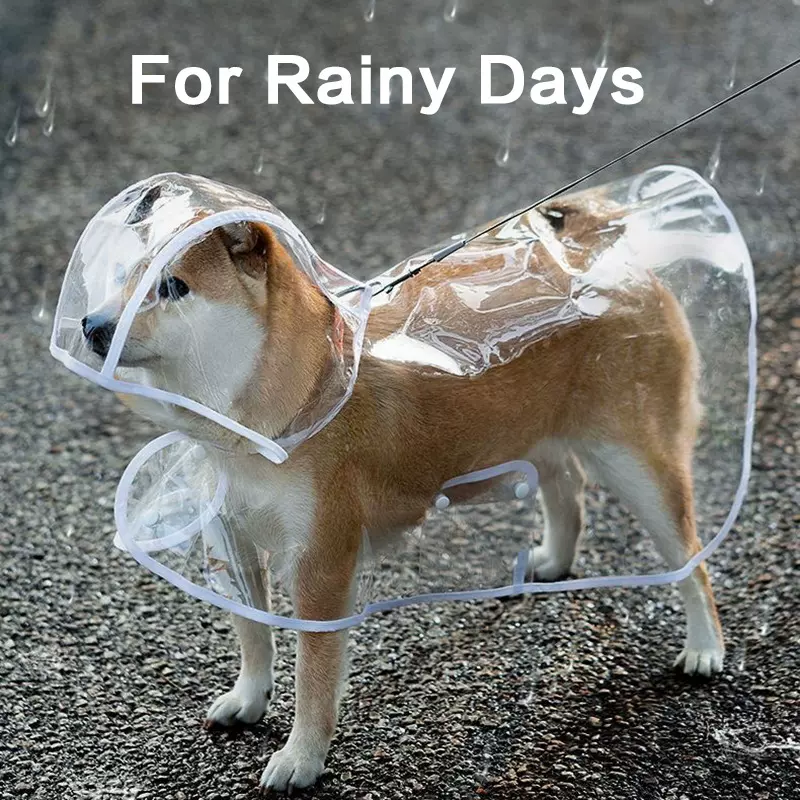 宠物雨衣金毛柯基博美宠物衣服拉布拉多雨衣雨披狗狗透明雨衣EVA