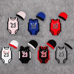 一件代發JD運動哈衣二件套安棉寶寶爬爬服三角連身衣服送帽子