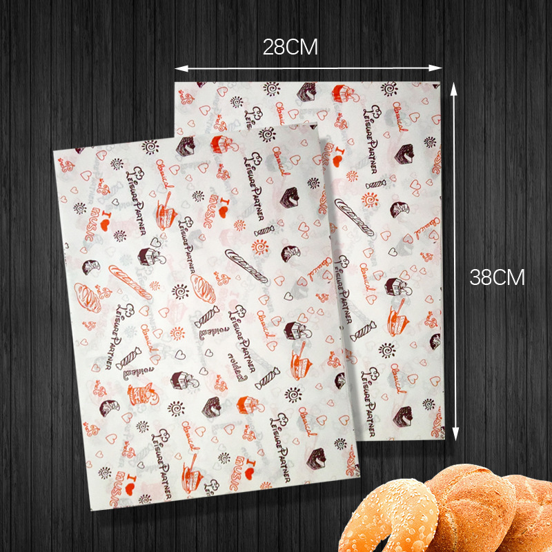 Papel a prueba de aceite Papel de hamburguesas Papel bandeja de aceite Papel de pan Papel para hornear Papel de almohadilla de pizza Papel de freidora de aire
