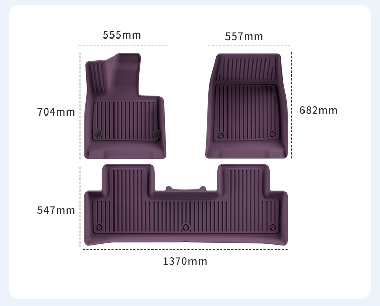 Suitable for 25-26 Models of Yu7 Car Floor Mats, Dirt-Resistant and Waterproof, Special Car-Specific Floor Mats, Tpe Floor Mats, Yu7 Trunk Mat