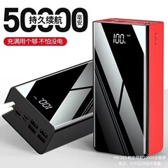 フルミラー大容量モバイルバッテリー50000mAh アウトドア20000mAh 携帯電話急速充電モバイル電源 カスタム対応