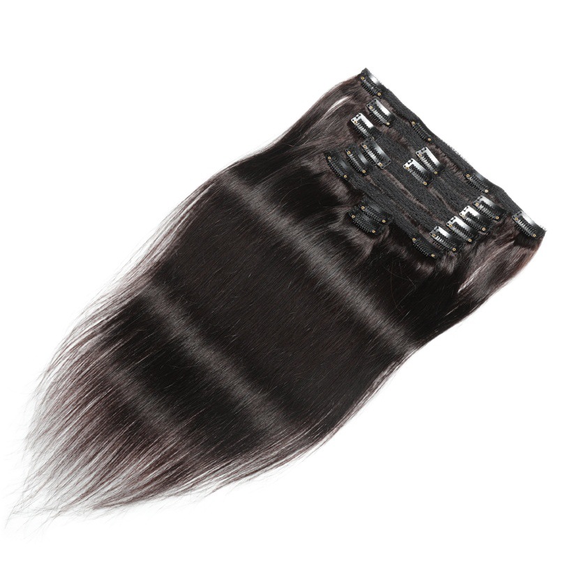 2 # Xuchang peluca clip suplemento pelo volumen 8 piezas pieza de pelo recto hembra clip recto en el pelo