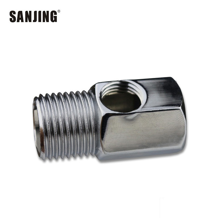 Purificador de agua de suministro accesorios de entrada tee 4 puntos dientes exteriores a su vez 2 puntos de cable interior conector de agua del grifo Válvula de ángulo de distribución de agua tee