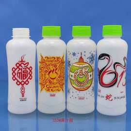 便携式350ML果汁瓶饮品瓶果茶奶茶瓶商超节日促销用喜庆果茶瓶