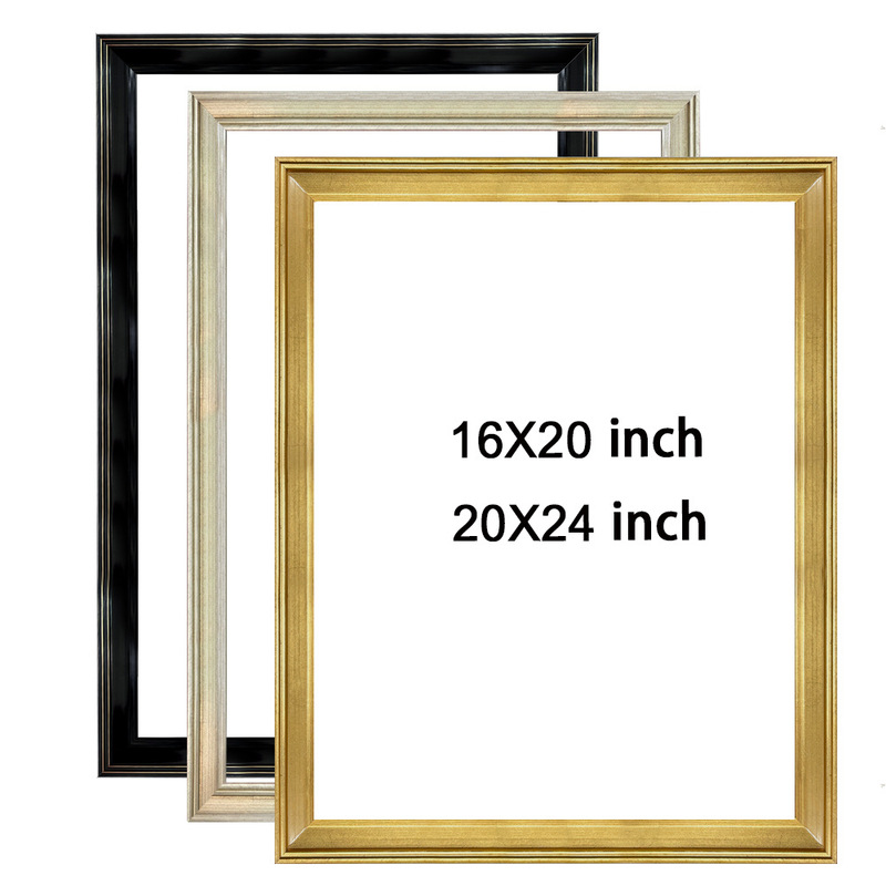 Solid Wood Picture Frame, Natural Wood Photo Frame, 40inch Extra-Large Slim Square Poster Frame, Creative Design, Modern and Minimalist
