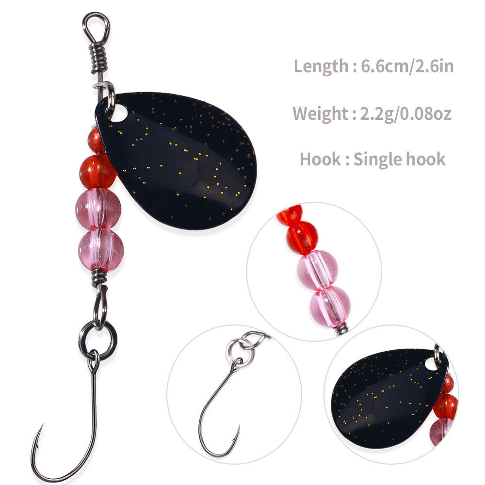 Title 7, Kleurrijke Sequin Vis Aas met Enkele Haak, Onwe...