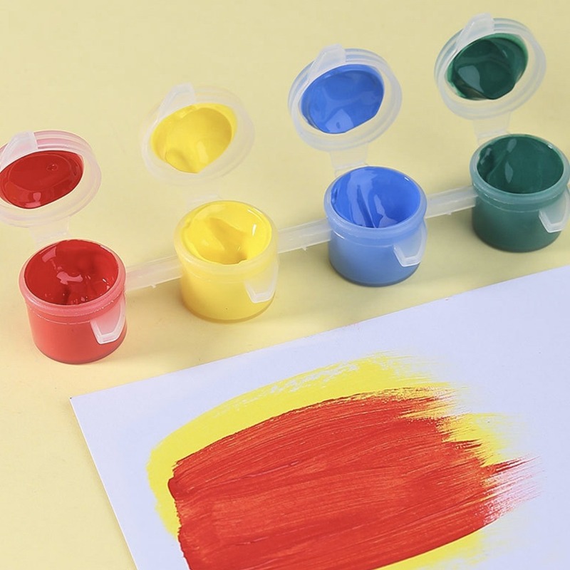 子供アクリル絵の具12色セット6連体美術絵画塗装DIY石膏人形水彩絵の具|undefined