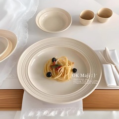 インスタイルハイエンドライト高級洋食プレート家庭用セラミックラウンドプレートセレモニー食器サラダパスタプレート