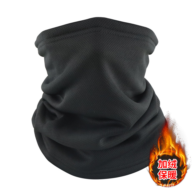 Máscara de invierno transfronteriza con buñuelo de vello grueso turbante de camuflaje para montar al aire libre con cubierta de cuello caliente para esquiar